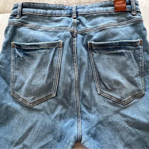 Zara By TRF High Rise Skinny Jeans Women’s 27 Tall Blue Frost Stretch Denim - Picture 6 of 14